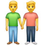 Two Men Holding Hands on WhatsApp
