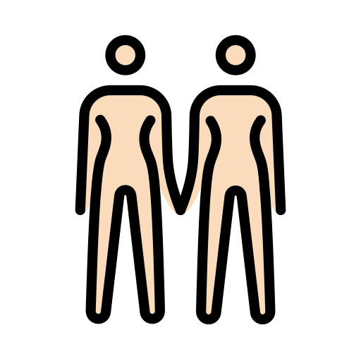 Two Women Holding Hands: Light Skin Tone on OpenMoji