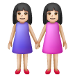 Two Women Holding Hands: Light Skin Tone on Samsung