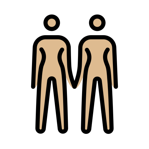 Two Women Holding Hands: Medium-Light Skin Tone on OpenMoji