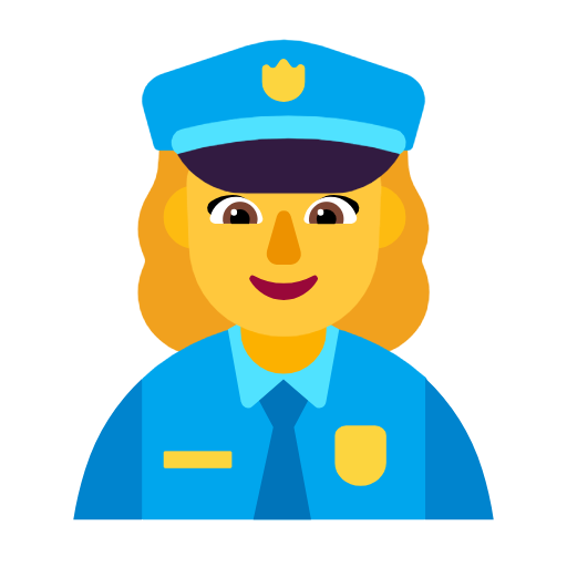 Woman Police Officer on Microsoft Fluent