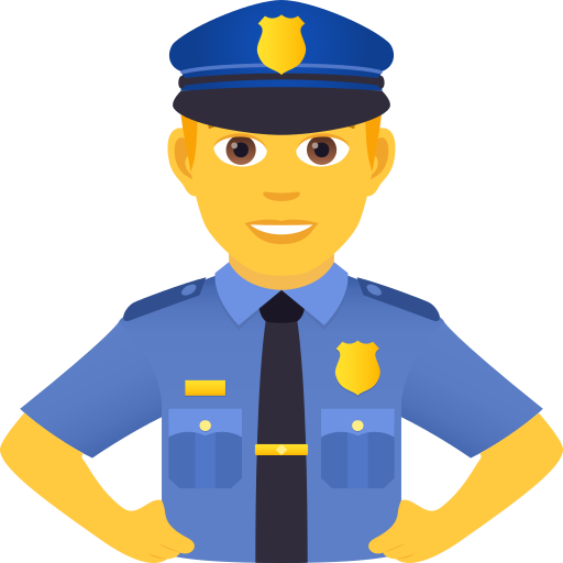 Man Police Officer on JoyPixels