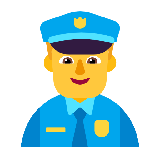 Man Police Officer on Microsoft Fluent
