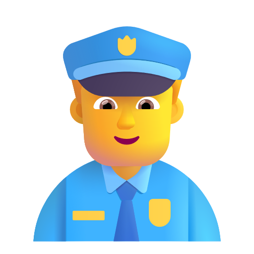Man Police Officer on Microsoft 3D