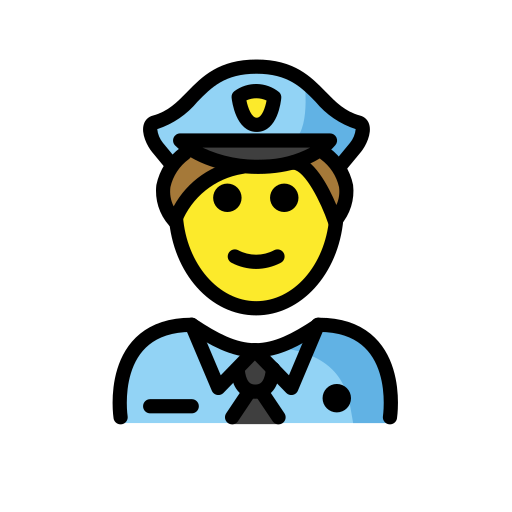 Man Police Officer on OpenMoji