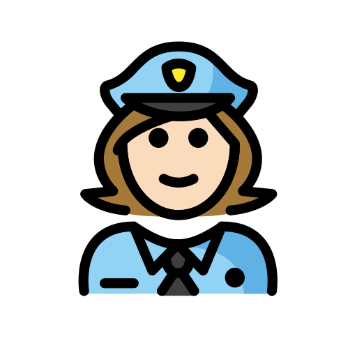 Woman Police Officer: Light Skin Tone on OpenMoji