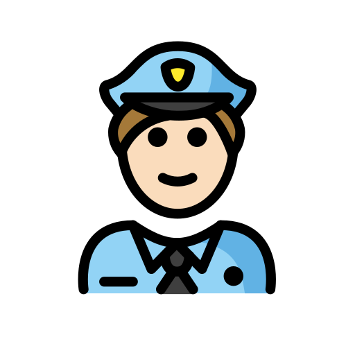 Man Police Officer: Light Skin Tone on OpenMoji