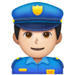 Man Police Officer: Light Skin Tone on Samsung