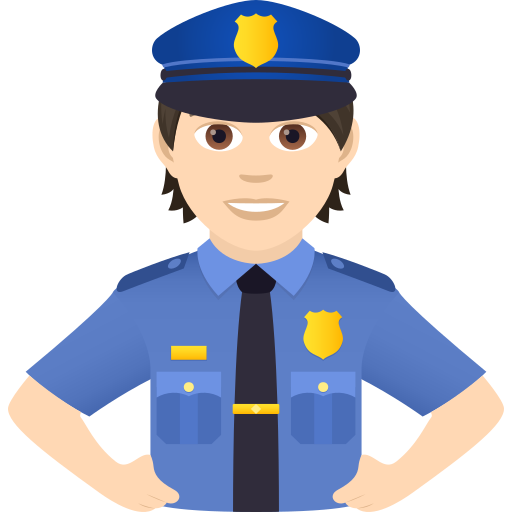 Police Officer: Light Skin Tone on JoyPixels