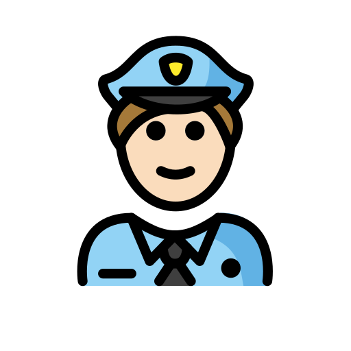 Police Officer: Light Skin Tone on OpenMoji