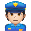 Police Officer: Light Skin Tone on Samsung
