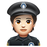 Police Officer: Light Skin Tone on WhatsApp