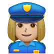 Woman Police Officer: Medium-Light Skin Tone on Samsung