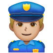 Man Police Officer: Medium-Light Skin Tone on Samsung