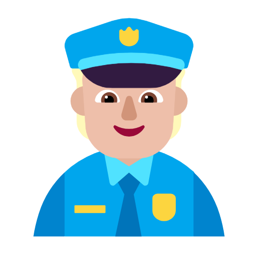 Police Officer: Medium-Light Skin Tone on Microsoft Fluent