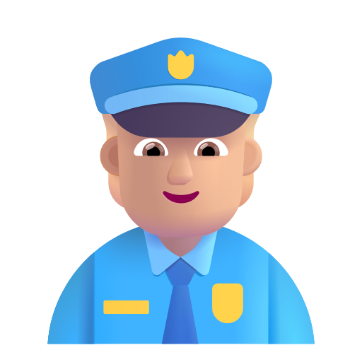Police Officer: Medium-Light Skin Tone on Microsoft 3D