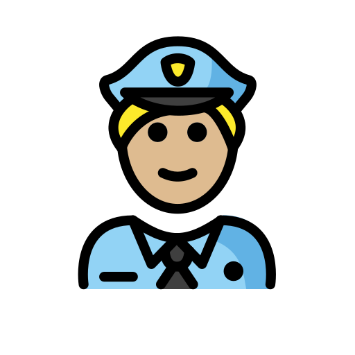 Police Officer: Medium-Light Skin Tone on OpenMoji