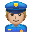 Police Officer: Medium-Light Skin Tone on Samsung