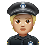 Police Officer: Medium-Light Skin Tone on WhatsApp