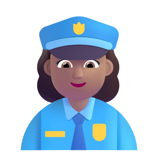 Woman Police Officer: Medium Skin Tone on Microsoft 3D