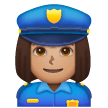 Woman Police Officer: Medium Skin Tone on Samsung