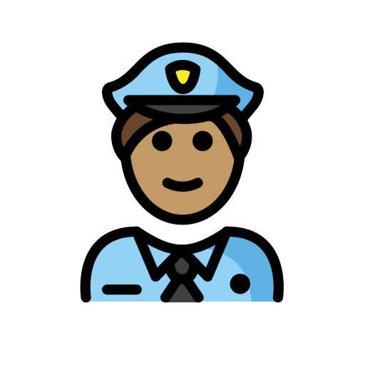 Man Police Officer: Medium Skin Tone on OpenMoji