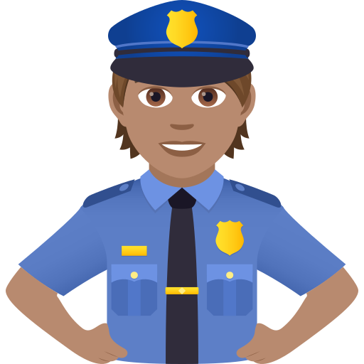 Police Officer: Medium Skin Tone on JoyPixels