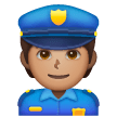 Police Officer: Medium Skin Tone on Samsung
