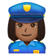 Woman Police Officer: Medium-Dark Skin Tone on Samsung
