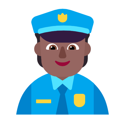 Police Officer: Medium-Dark Skin Tone on Microsoft Fluent