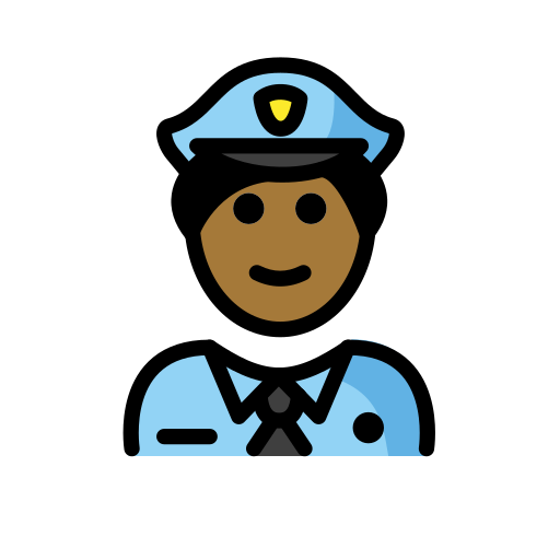 Police Officer: Medium-Dark Skin Tone on OpenMoji