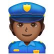 Police Officer: Medium-Dark Skin Tone on Samsung