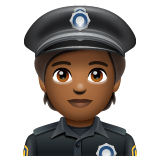 Police Officer: Medium-Dark Skin Tone on WhatsApp