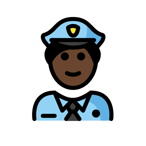 Man Police Officer: Dark Skin Tone on OpenMoji