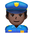 Man Police Officer: Dark Skin Tone on Samsung