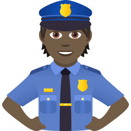 Police Officer: Dark Skin Tone on JoyPixels