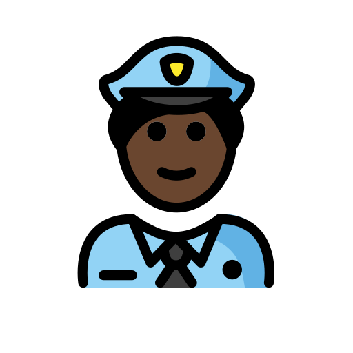 Police Officer: Dark Skin Tone on OpenMoji