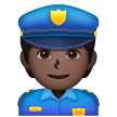 Police Officer: Dark Skin Tone on Samsung