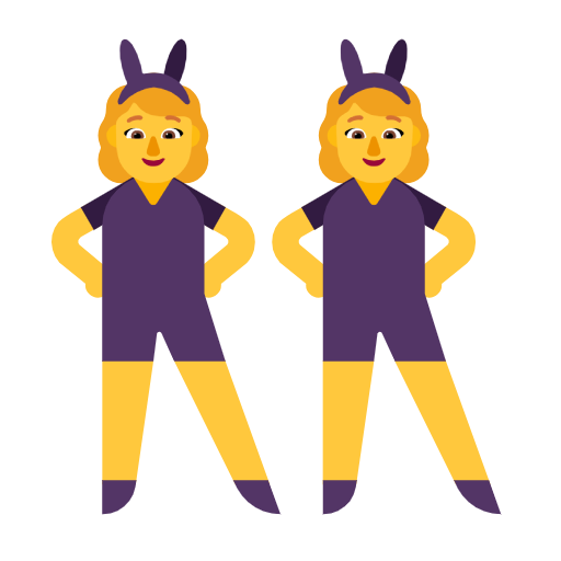 Women With Bunny Ears on Microsoft Fluent