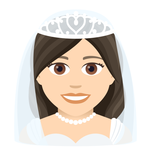 Woman With Veil: Light Skin Tone on JoyPixels