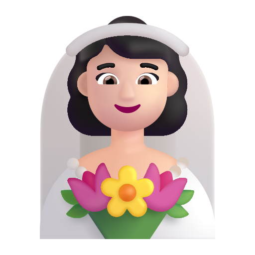 Woman With Veil: Light Skin Tone on Microsoft 3D