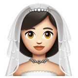Woman With Veil: Light Skin Tone on WhatsApp