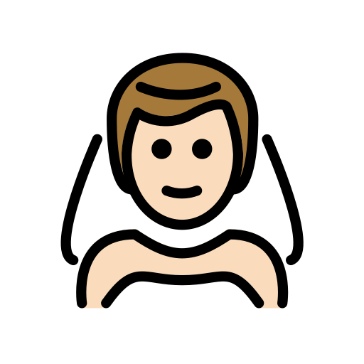 Man With Veil: Light Skin Tone on OpenMoji