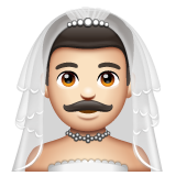 Man With Veil: Light Skin Tone on WhatsApp