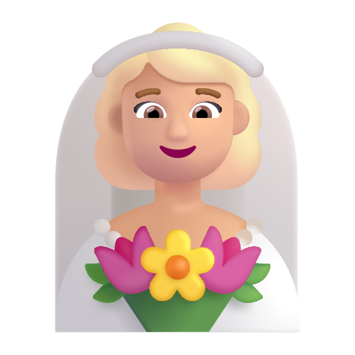Woman With Veil: Medium-Light Skin Tone on Microsoft 3D