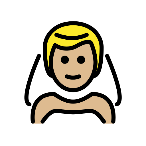 Man With Veil: Medium-Light Skin Tone on OpenMoji