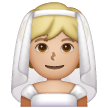 Bride With Veil: Medium-Light Skin Tone on Samsung