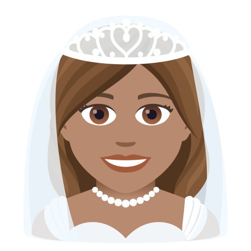 Woman With Veil: Medium Skin Tone on JoyPixels