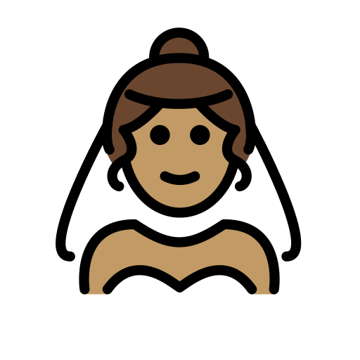 Woman With Veil: Medium Skin Tone on OpenMoji