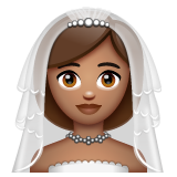 Woman With Veil: Medium Skin Tone on WhatsApp
